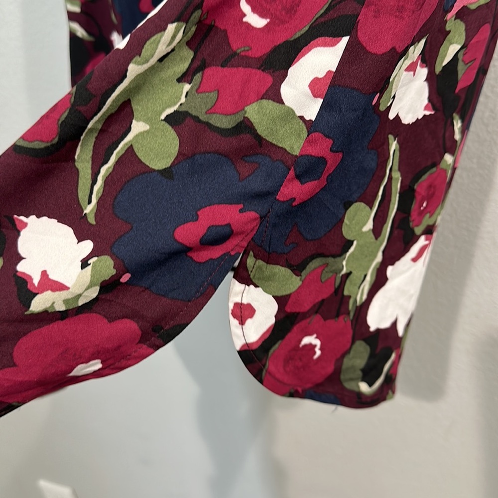 Merona Black Floral Top - Picture 4 of 5